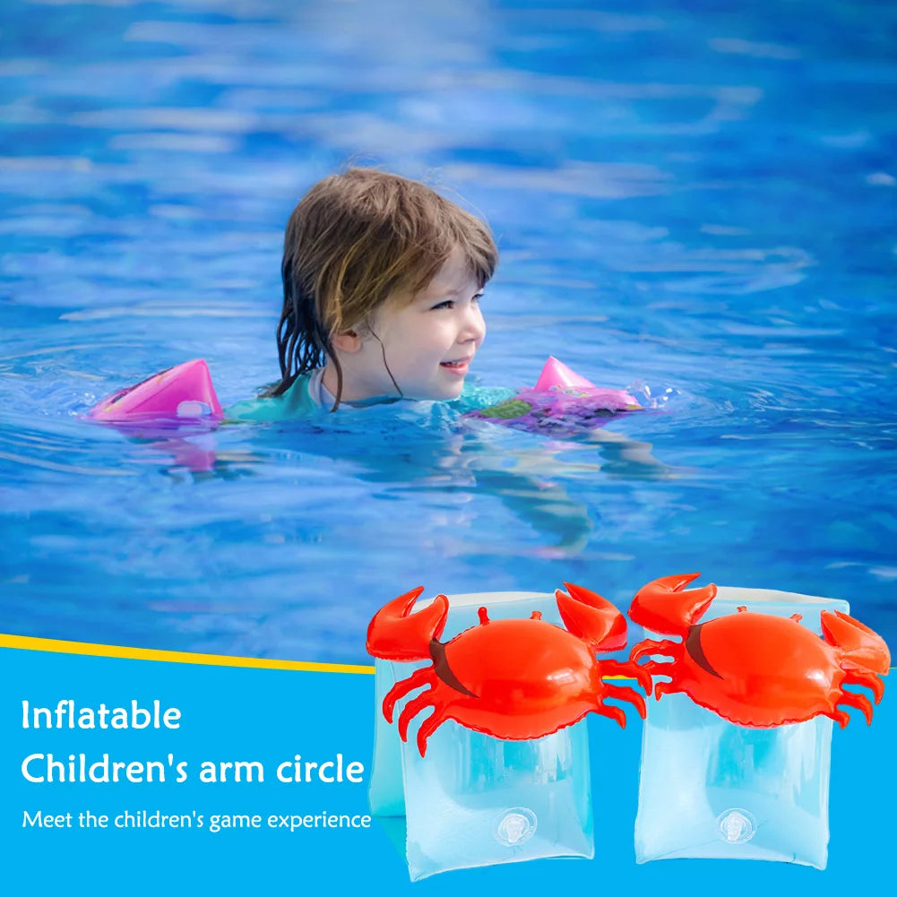 2 Stück Arm Float Erwachsene Kinder schwimmen aufblasbare Arm ringe aufblasbare Schwimmbad Boje Armbänder Doppel airbag Schwimm zubehör