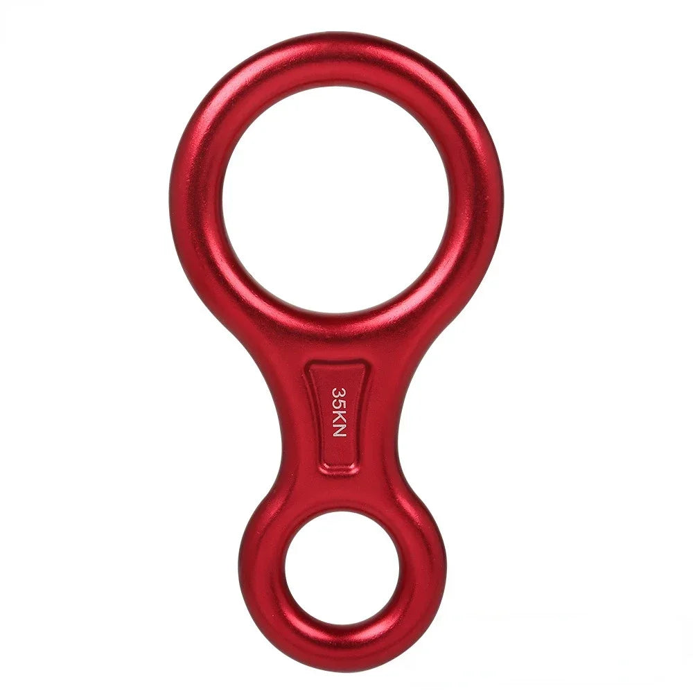 Abseilgerät 8er Aluminium 35 kN – Sicherungsgerät Figure 8 Klettergerät Abseilachter Klettern Canyoning