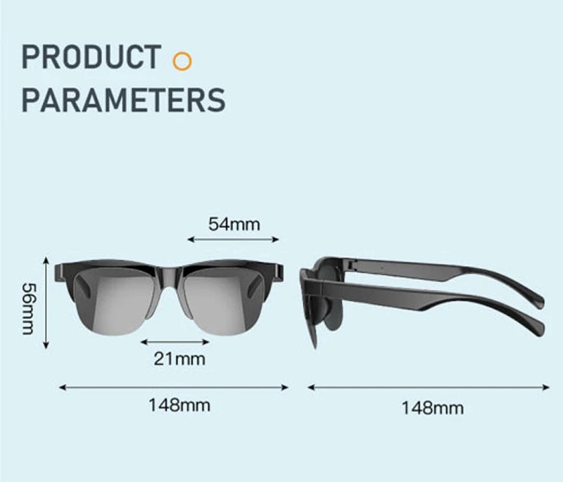 AI Smart-Brille mit Übersetzung, HIFI-Sound & Touch-Steuerung