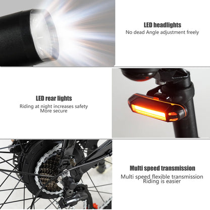 26-Zoll Elektro-Fahrrad 1000W Motor 48V/17Ah, E-Bike für Erwachsene - modernes Design, starke Leistung und hohe Reichweite