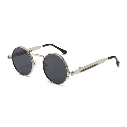 Damen Sonnenbrille Rund Metall Rahmen UV400 Retro Brille Unisex Outdoor