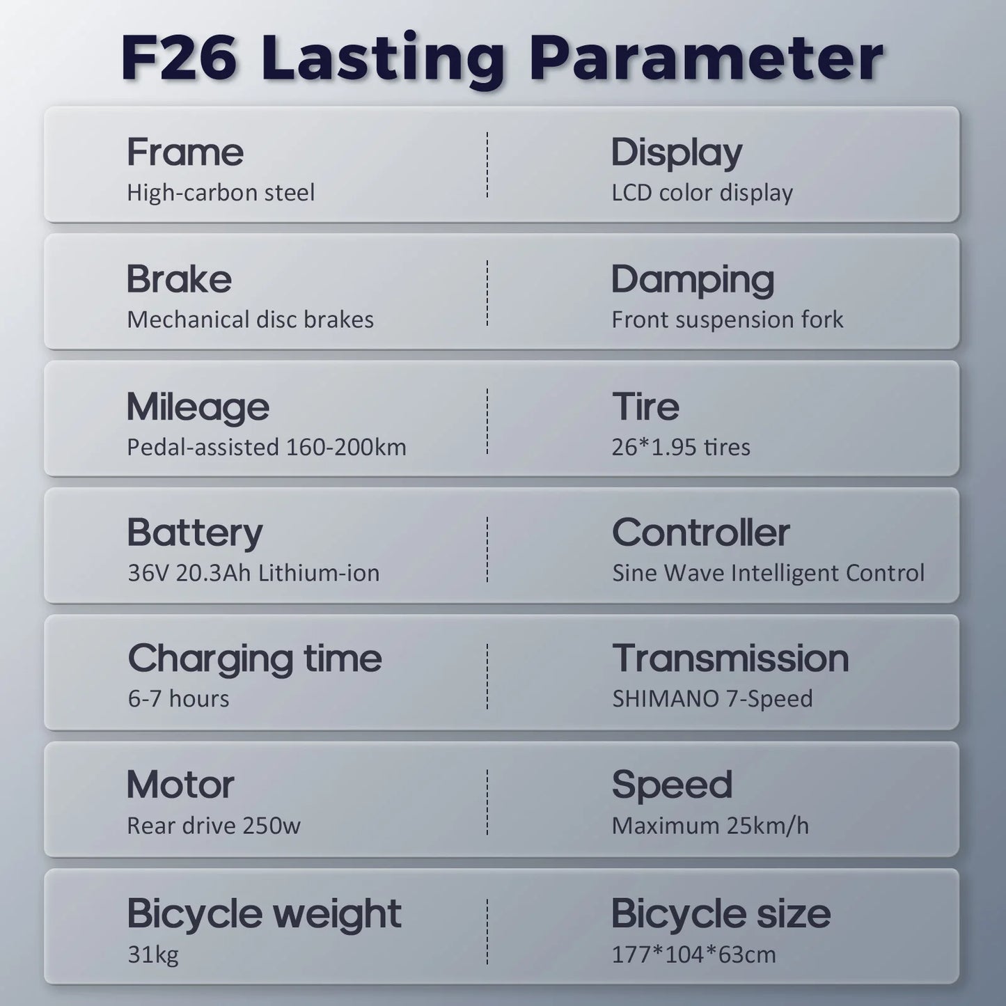 26-Zoll E-Bike Langlebig, kraftvoll & komfortabel unterwegs mit 36-monatiger Gewährleistung