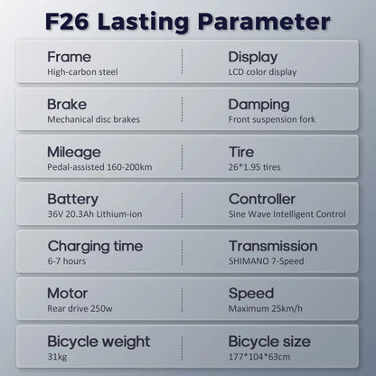 26-Zoll E-Bike Langlebig, kraftvoll & komfortabel unterwegs mit 36-monatiger Gewährleistung