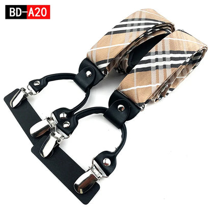 Designer Hosenträger Herren Paisley 6 Clips Elastisch Verstellbar 3,5 cm Y-Form Hochzeit Business