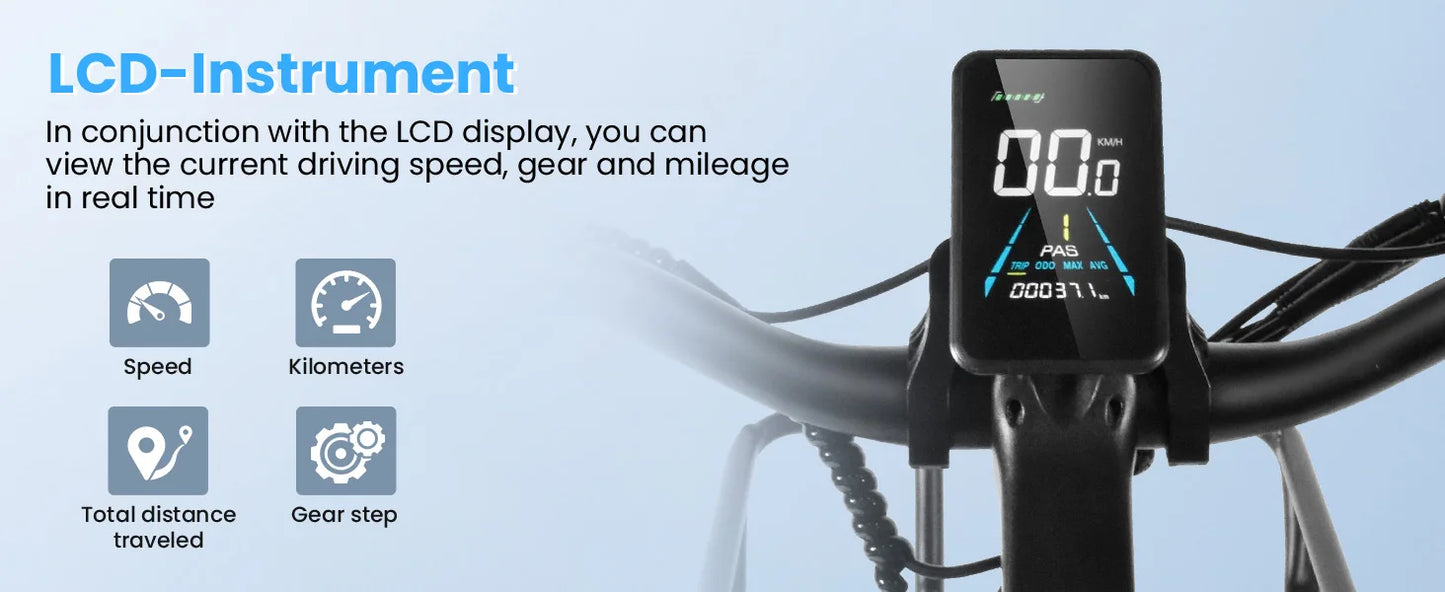 26-Zoll Trekking E-Bike / Citybike | 36 V 16 Ah Lithium Akku - Robustes Modell für zwei Personen – mit 36-monatiger Gewährleistung