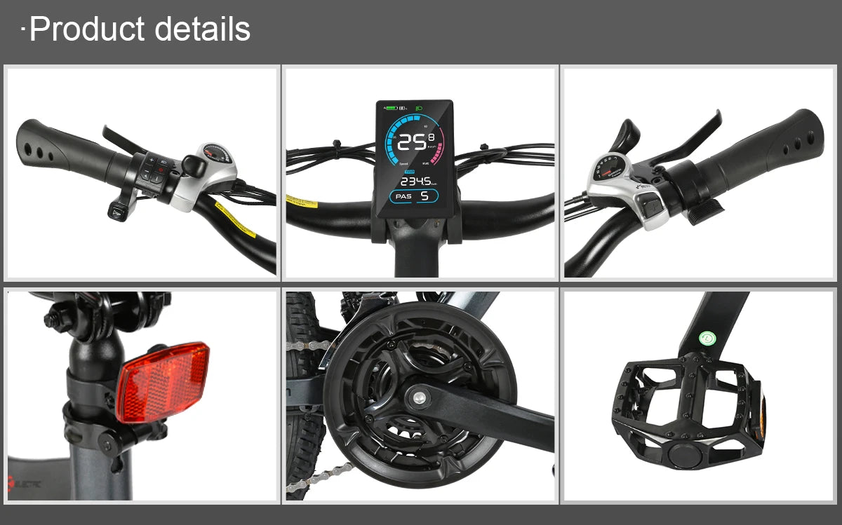 26-Zoll E-Mountainbike, 240W Motor 36V 13Ah Lithium Akku und 36-monaten Gewährleistung