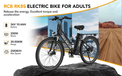 Elektrofahrrad 26-Zoll Pendlerfahrrad E-Bike mit 36-monatiger Gewährleistung