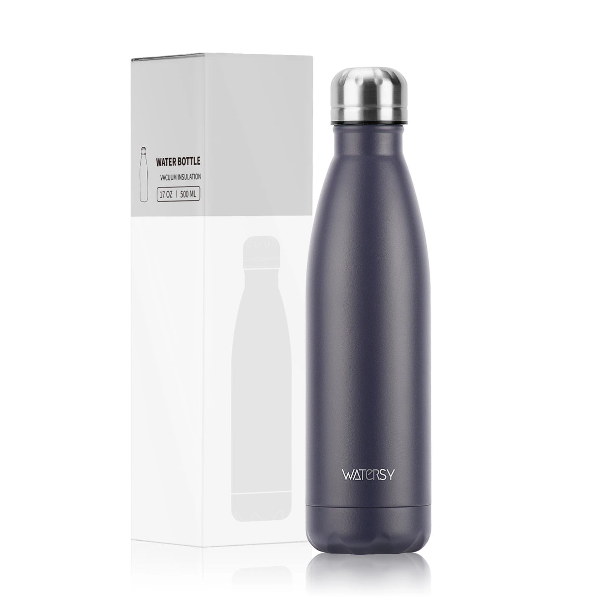 WATERSY Thermoflasche 500 ml Edelstahl | Vakuum Isolierflasche