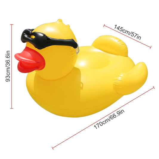 Riesige 170cm Enten Schwimmliege Aufblasbar Pool Sommer Strand Wasserspielzeug