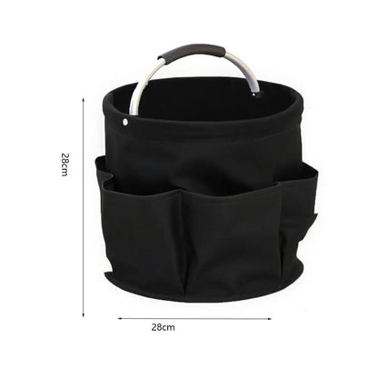 Faltbarer Aufbewahrungskorb mit Fächern – Oxford Organizer Tragetasche Camping Strand Garten Einkauf 28x28 cm