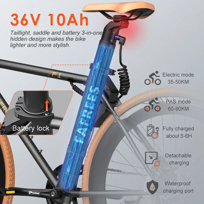 E-Bike 28-Zoll Elektrofahrrad für Erwachsene – Sportlich im Rennrad-Design mit 36-monatiger Gewährleistung
