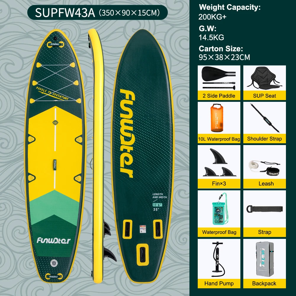 SUP Board Aufblasbar 320–385cm Stand Up Paddle Board bis 180kg