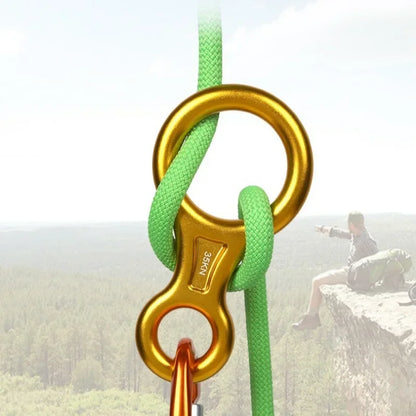 Abseilgerät 8er Aluminium 35 kN – Sicherungsgerät Figure 8 Klettergerät Abseilachter Klettern Canyoning
