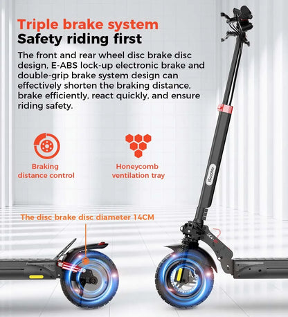 iScooter Luxus Elektroroller e- Scooter, 45 km/h, 40km Reichweite und 36-monatiger Gewährleistung