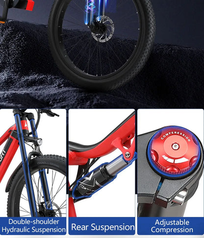 Power trifft Style: Elektro Fahrrad 1000W – 27,5-Zoll, 50 km/h, 100 km Reichweite - mit 36-monatiger Gewährleistung