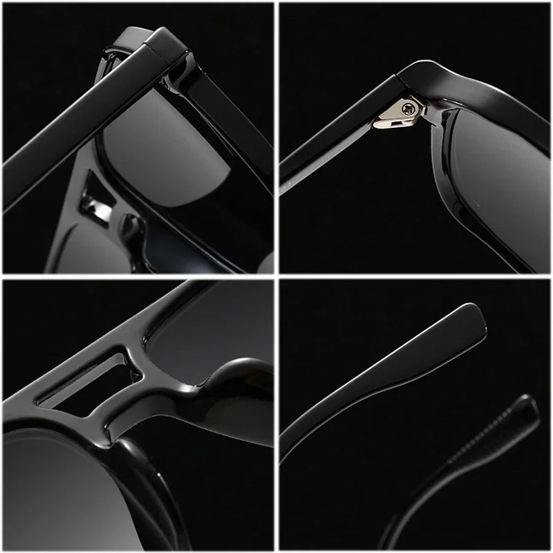 Retro Sonnenbrille für Damen & Herren | Doppel-Brücke Design, UV400 Schutz, Vintage Gradient Shades