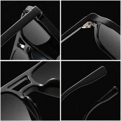 Retro Sonnenbrille für Damen & Herren | Doppel-Brücke Design, UV400 Schutz, Vintage Gradient Shades