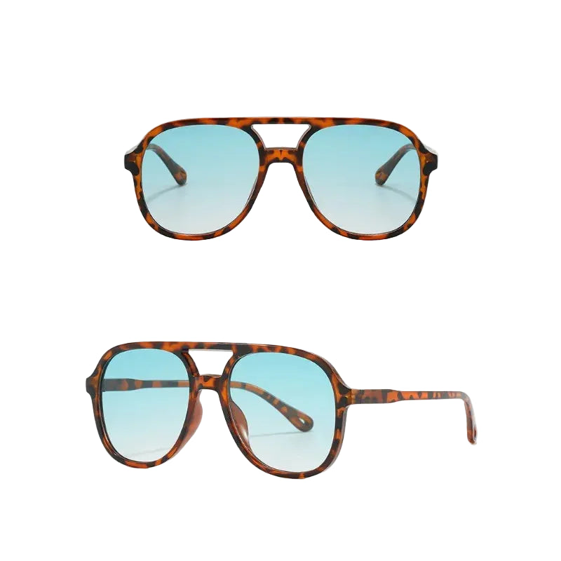Pilotensonnenbrille Damen Herren Retro UV400 Quadratisch Vintage Unisex