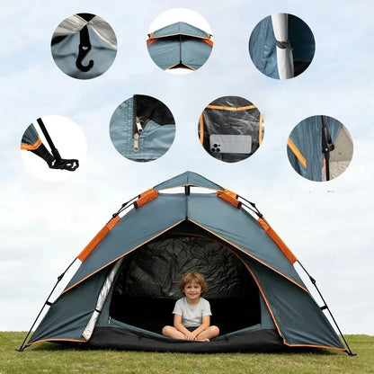 Pop Up Campingzelt 1-2 Personen Automatikzelt wasserdicht Trekkingzelt Outdoor