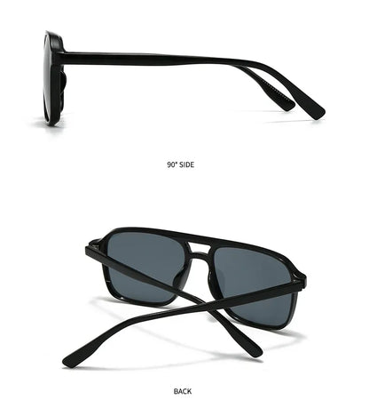 Retro Sonnenbrille für Damen & Herren | Doppel-Brücke Design, UV400 Schutz, Vintage Gradient Shades