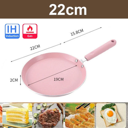 Antihaft Pfannkuchenpfanne – Aluminium Bratpfanne Induktion Gas Eierpfanne Crepes Camping