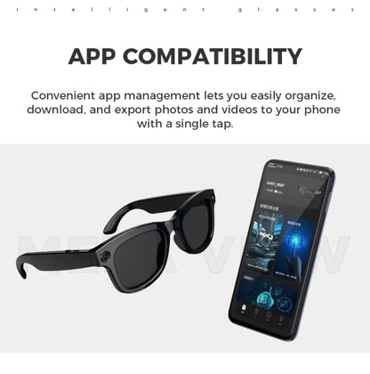 Intelligente Bluetooth-Brille mit Kamera & KI-Assistenz