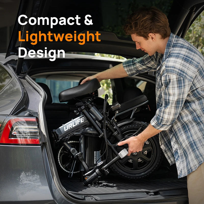 Kompaktes 14" Falt-E-Bike mit 250W & 48V Power für Stadt & Alltag