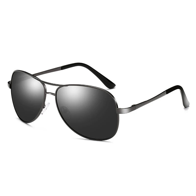 Piloten Sonnenbrille Herren Damen Polarisiert UV400 Metall Schwarz