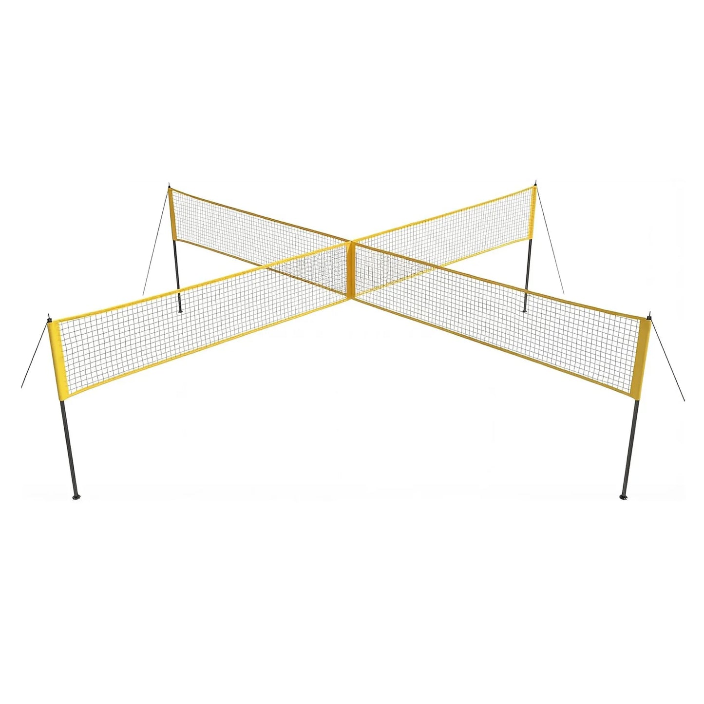 Volleyball Netz 4,3 - 8,5 m Set Höhenverstellbar Outdoor Garten Strand mit Tasche