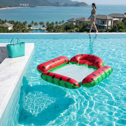 Faltbare schwimmende Frucht-Hängematte, aufblasbare Wasserliege, Wasserspielzeug, Sommer-Schwimmbad-Hängematte