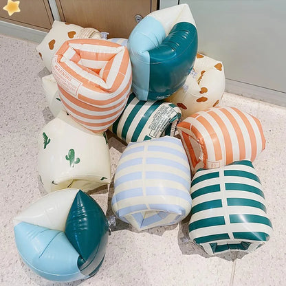 Schwimmflügel Kinder Erwachsene Aufblasbar Doppel Airbag Armringe Pool