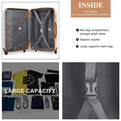 1A Reisekoffer Hartschalenkoffer Trolley ABS Material & TSA- Schloss