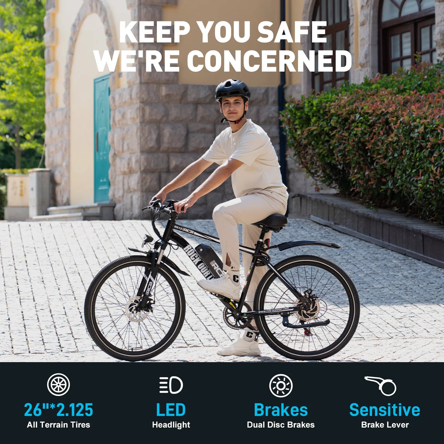 26-Zoll Elektrofahrrad für Erwachsene 7-Gang E- Mountainbike mit 250W Motor
