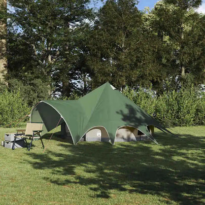 Campingzelt Familienzelt 6-10 Personen 312x312x197 Tipi Zelt wasserdicht Festival Grün