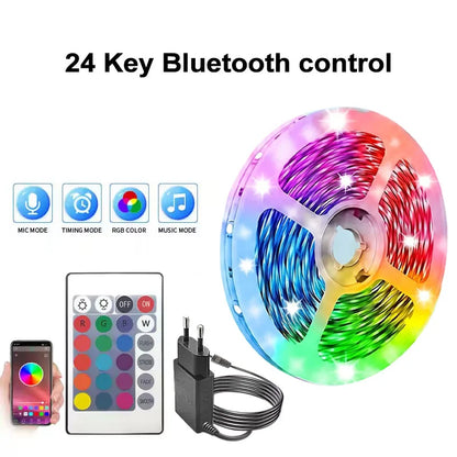 RGB LED Streifen 24V Bluetooth App Musik Fernbedienung Lichtband 5-30 Meter