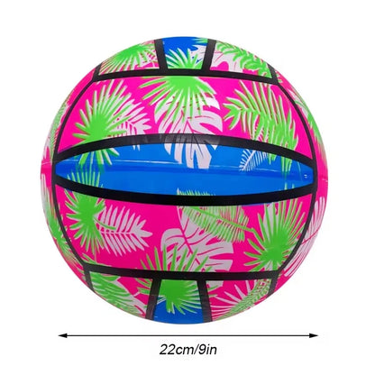 1/2/3 Stück aufblasbare Beach-Volleybälle, 4 Stück – PVC-Poolspielzeug mit tropischem Blattmuster, Sommer-Outdoor-Sportausrüstung für Erwachsene und Kinder