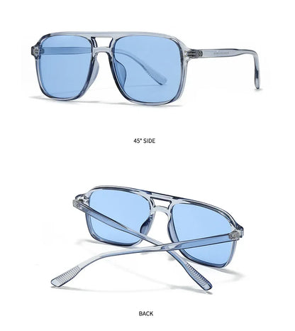 Retro Sonnenbrille für Damen & Herren | Doppel-Brücke Design, UV400 Schutz, Vintage Gradient Shades