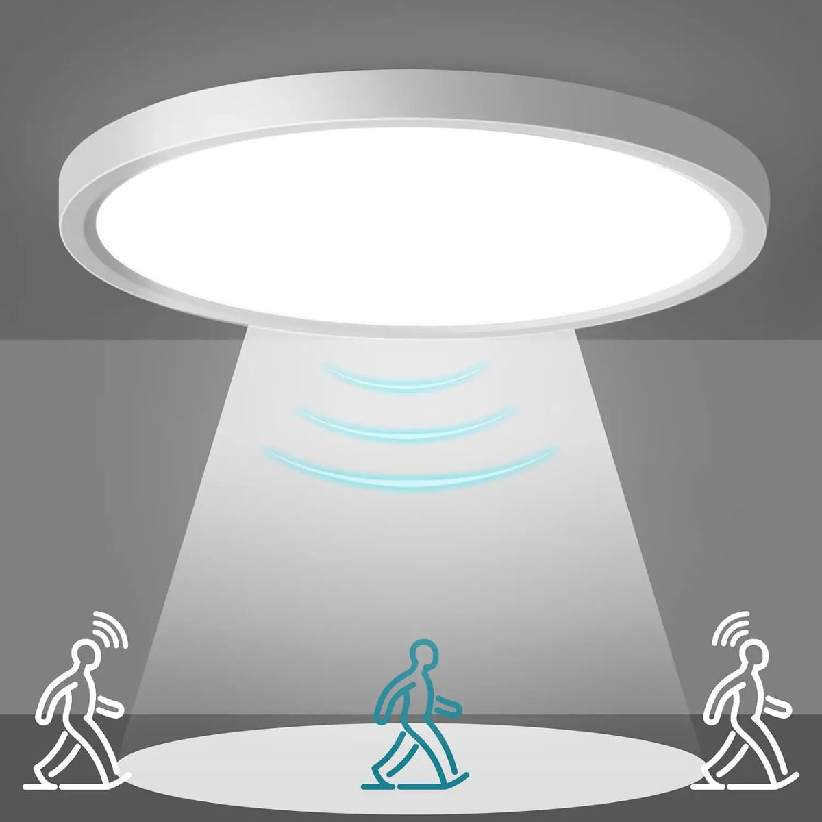 Oraymin LED Deckenleuchte 18W mit Bewegungssensor 4000K Radar Flurlampe