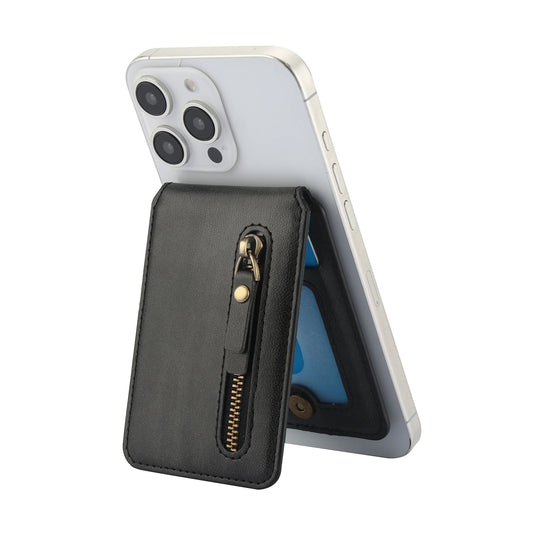 Magnetische Geldbörse Hülle mit Kartenhalter & Reißverschluss – kompatibel mit iPhone 16 Pro Max / 15 / 14 / 13 / 12 (MagSafe)