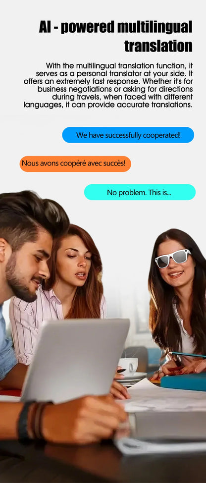 Smart AI-Sonnenbrille mit Kamera & Bluetooth