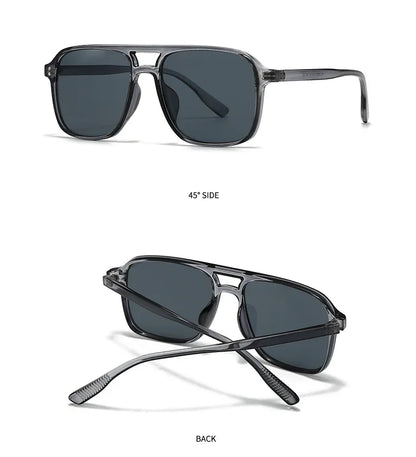 Retro Sonnenbrille für Damen & Herren | Doppel-Brücke Design, UV400 Schutz, Vintage Gradient Shades
