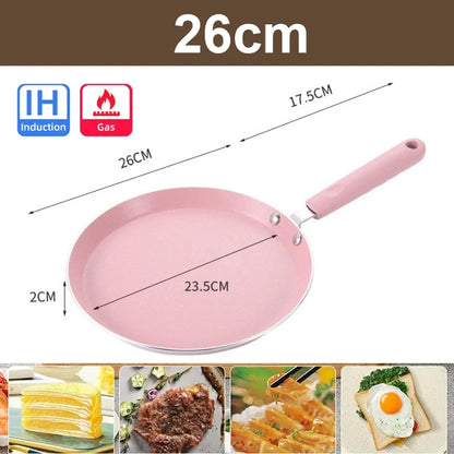 Antihaft Pfannkuchenpfanne – Aluminium Bratpfanne Induktion Gas Eierpfanne Crepes Camping