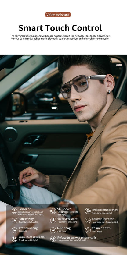 Smart Audio-Brille mit Farbwechsel & Bluetooth 5.4