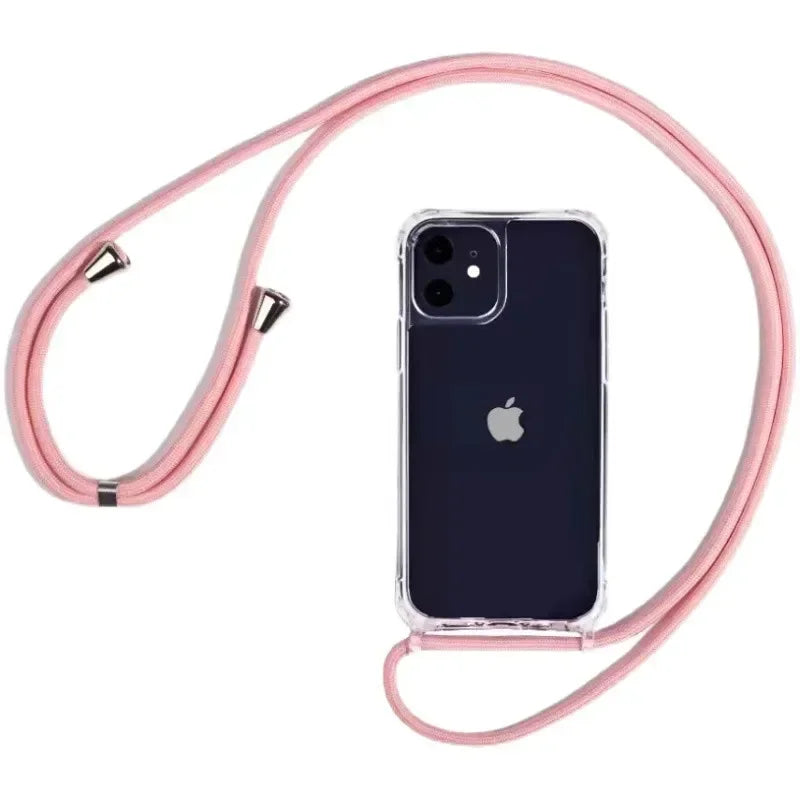 Transparente Umhängetasche-Hülle mit Kordel für iPhone – Stylisch & Sicher unterwegs