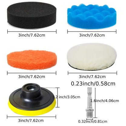 68tlg Scheinwerfer Reparatur Set 75mm Polierset Schleifpapier Polierpads Auto