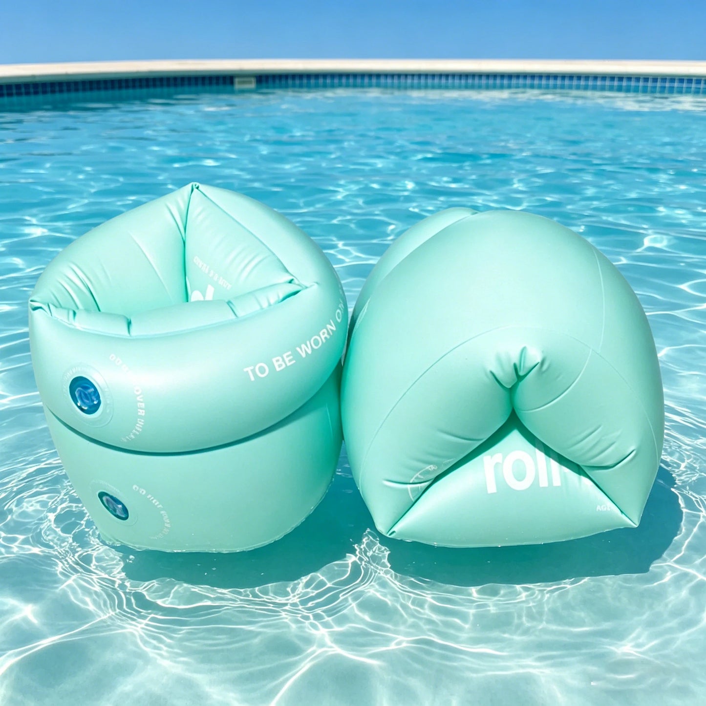 2 Stück neue aufblasbare Armbänder in Macaron-Farbe für alle Altersgruppen, Schwimmarmringe, schwimmende PVC-Ärmel, Sommer-Schwimmtraining