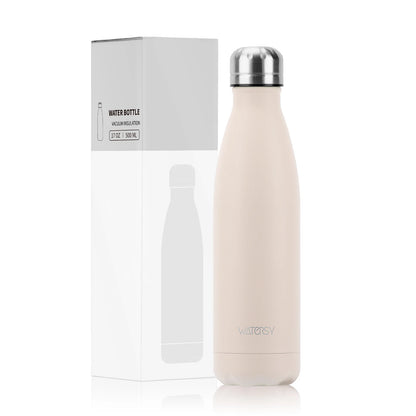 WATERSY Thermoflasche 500 ml Edelstahl | Vakuum Isolierflasche