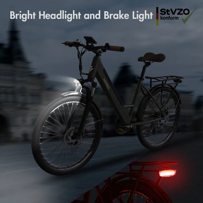 26 -Zoll City Allrounder E-Bike, 250W, 36V 14,5 Ah Akku – mit 36-monatiger Gewährleistung