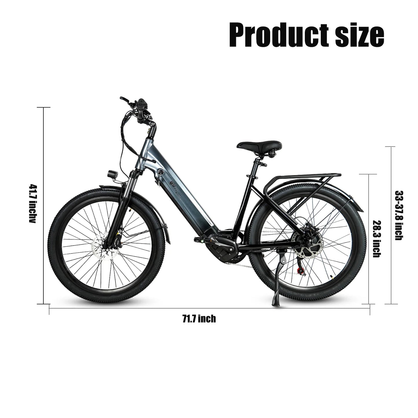 26-Zoll Elektro-Fahrrad 1000W Motor 48V/17Ah, E-Bike für Erwachsene - modernes Design, starke Leistung und hohe Reichweite