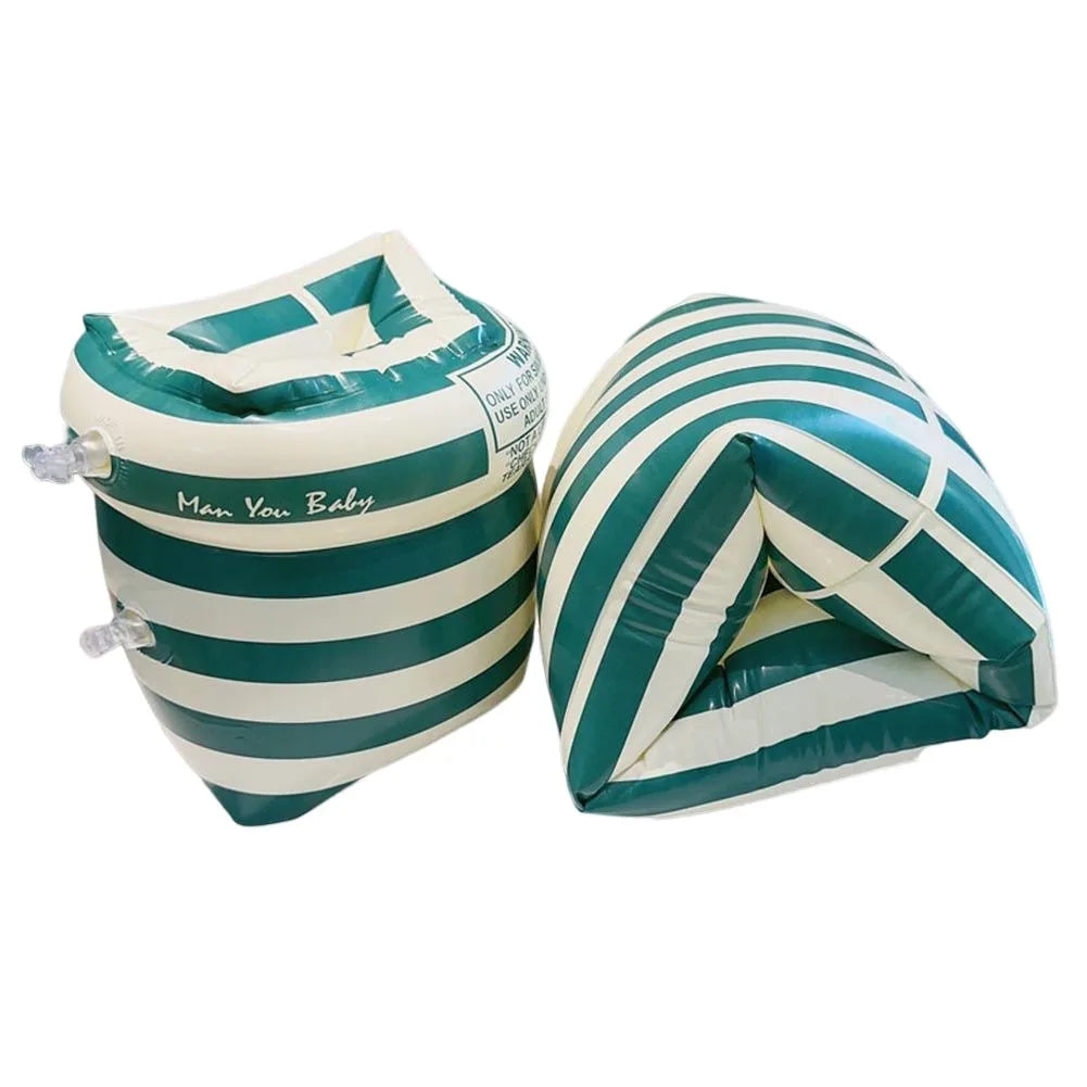 2 Stück Arm Float Erwachsene Kinder schwimmen aufblasbare Arm ringe aufblasbare Schwimmbad Boje Armbänder Doppel airbag Schwimm zubehör